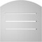 Ekena Millwork Arch Top Surface Mount PVC Gable Vent w/ 2"W x 2"P Brickmould Sill Frame, 14"W x 42"H GVPAR14X4203SN - alternate 3